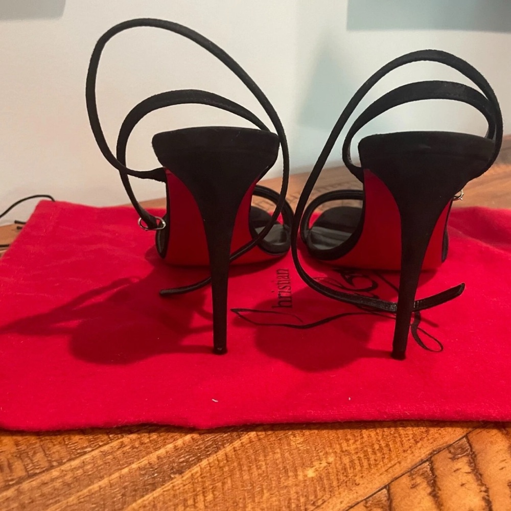 Christian Louboutin Black Suede Heels - Picture 5 of 9